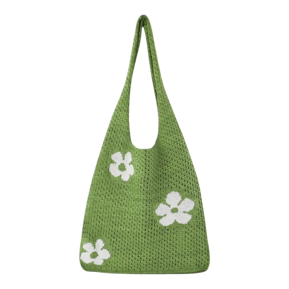 Crochet Tote Bag for Women, Bohemian Stylish Woven Bag